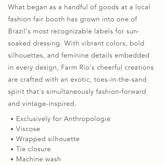 anthropologie farm Rio tropical print wrap top - Picture 10 of 10